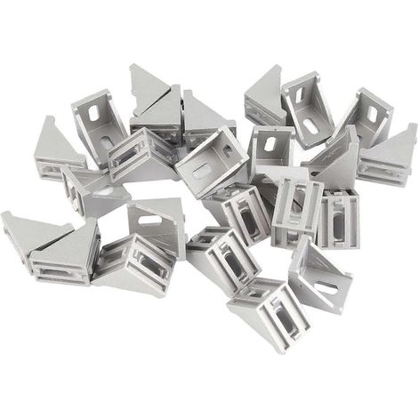 25 Stück 3030 Aluminium L-förmige Eckverbinder, rechtwinklige Winkelverbinder