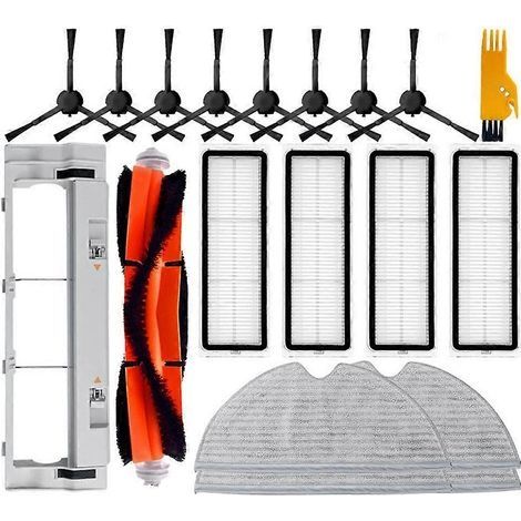Pièces détachées pour aspirateur robot Mijia 1C 2C 1T STYTJ01ZHM : brosse latérale principale, couvercle de brosse principale, filtre HEPA et serpillière (1/5)