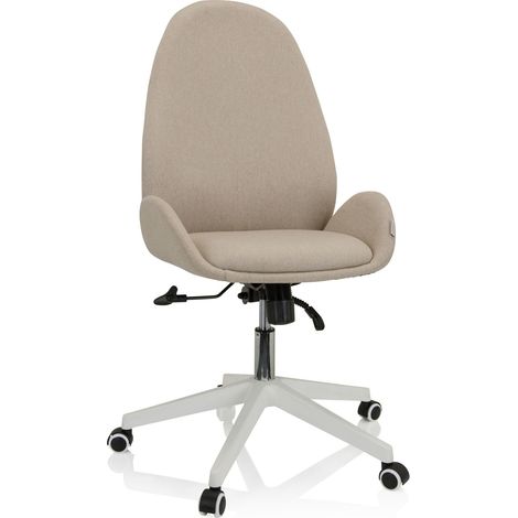 Siège de bureau / Siège pivotante AVEA I tissu beige hjh OFFICE