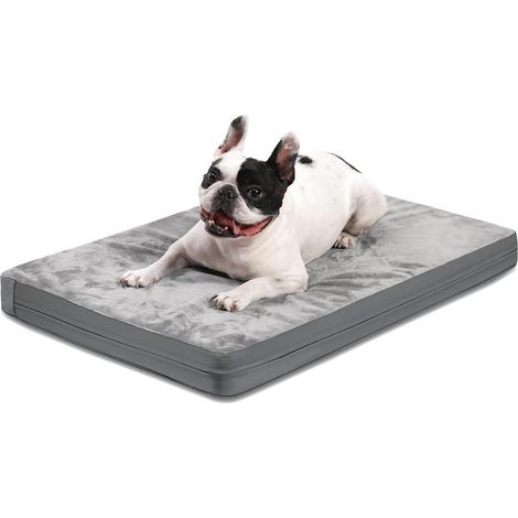 Lit orthopédique pour chien moyen 91x68x7 cm - Tapis et panier moelleux pour chien