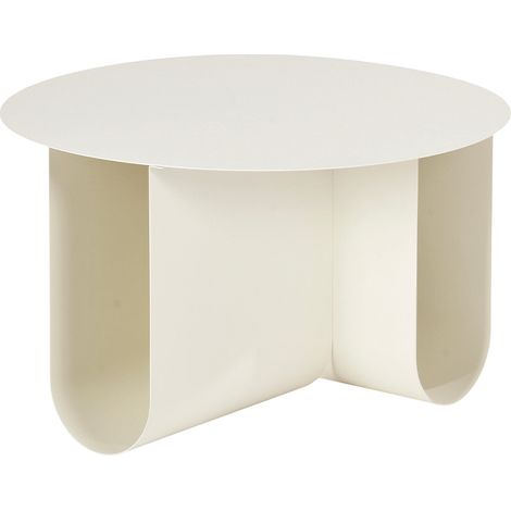 Table basse ronde en métal ø60cm - Beige - Blum