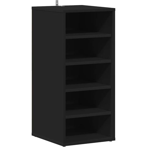 Maison Exclusive - Scarpiera Nera 31,5x35x70 cm in Truciolato (1/5)