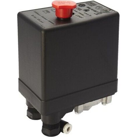 PRESSOSTATO TRIFASE TRIPOLARE PER COMPRESSORE 12bar 20A 4 VIE(1/4") CON PULSANTE