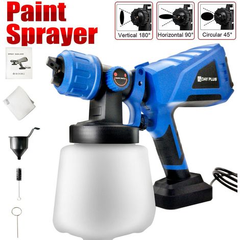 2022 NOUVEAU Pistolet pulvérisateur électrique 550 W avancé pulvérisateur de peinture portable avec 3 modèles de pulvérisation et 1000 ml/min pulvérisateur de peinture 1000 ml réservoir amovible bouto (1/5)