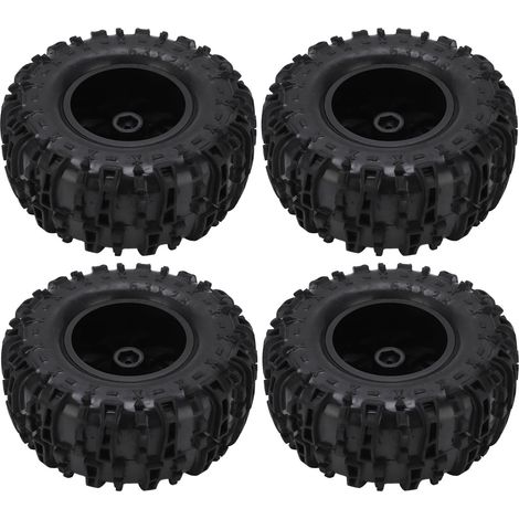 Ensemble de 4 pneus et jantes de 155 mm pour voitures RC, avec inserts en mousse et conduites d'eau, pour camions Short Course 1/8 et 1/10. (1/5)