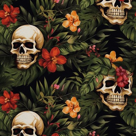 Tela decorativa para exteriores Oxford - Motivo de calavera I DX4627 (1/5)