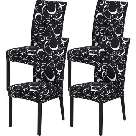 Stuhlhussen 4er Set, dehnbar, waschbar, für Esszimmerstühle, elegant (1/5)