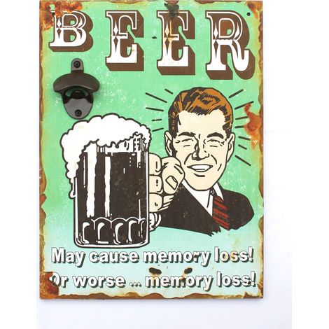 Tableau mural Beer avec ouvre-bouteille 40 cm Ouvre-bouteille 21261 Vert Ouvre-bouteille mural (1/5)