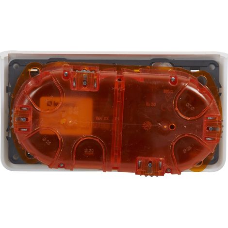 Prise de courant + chargeur 2 USB avec plaque Mosaic + boite à encastrer - Blanc (1/2)