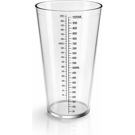 Gobelet doseur transparent pour mixeurs à main, 800 ml, hauteur 17 cm, sans BPA, passe au lave-vaisselle (1/5)