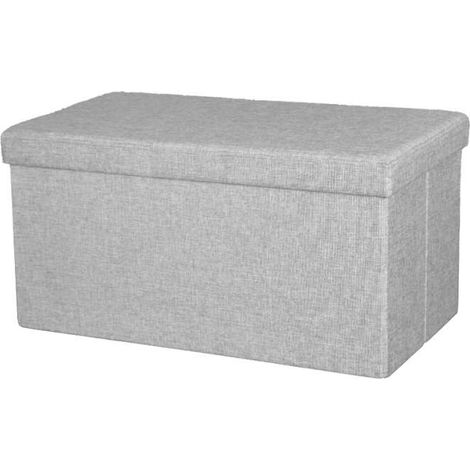 Domo Mea Pouf Pieghevole Salvaspazio - Grigio Chiaro - 76x38x38 cm
