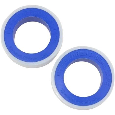 2 rouleaux de ruban adhésif 12mmx0,075xmmx10m - ruban d'étanchéité, joint de raccord fileté métal/plastique, ruban d'étanchéité alimentation chauffage tuyau