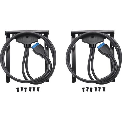 2X USB 3.0 pannello anteriore hub 2 porta expansion bay 20 pin verso USB3.0 cavo supporto per computer PC