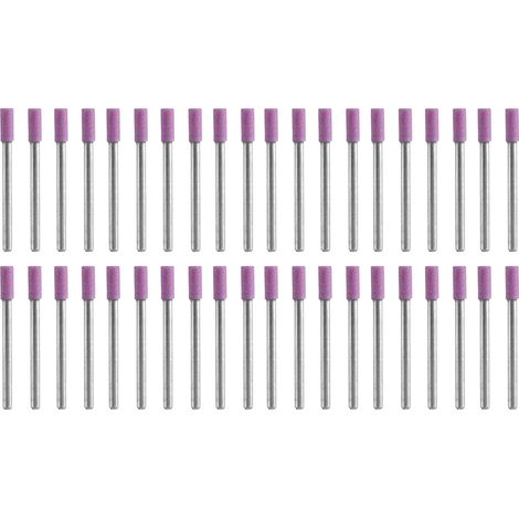 Lot de 50 meules abrasives sur tige 4mm pour perceuse, ponçage et affûtage, tête en pierre pour outils rotatifs (1/5)
