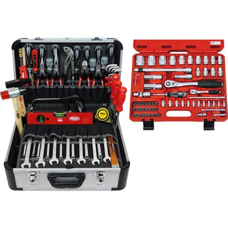 FAMEX Coffret d'outils de mécanicien - PROFESSIONAL, Malette à Outils, valise en aluminium, 420-18 (1/5)