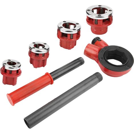 Outil de filetage pour tuyaux de plomberie manuels 1/2" 3/4" 1" 1‑1/4" (02) (1/5)