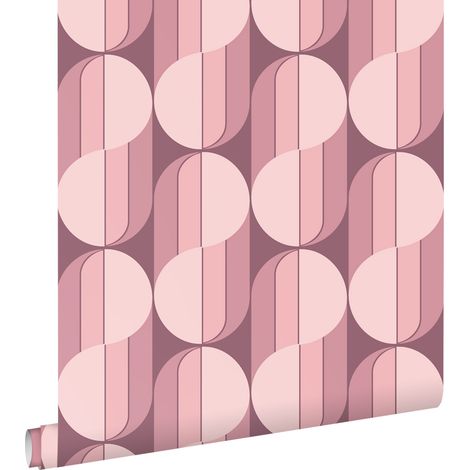 papier peint ornements au style rétro violet - ESTAhome (1/5)
