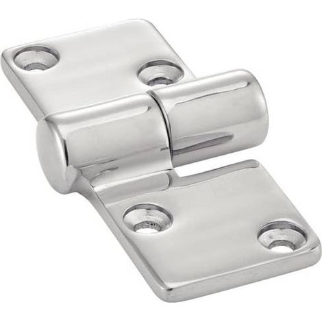 2 Charnières Dégondables Forgée Polie Droite 92 mm - Inox A4 - D-Work (1/4)