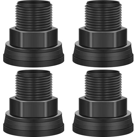 Raccord de Connexion pour Réservoir d'Eau, Aquarium, Baignoire - 3/4 Pouces Extérieur, 1/2 Pouce Intérieur, Noir - KZQ (1/3)