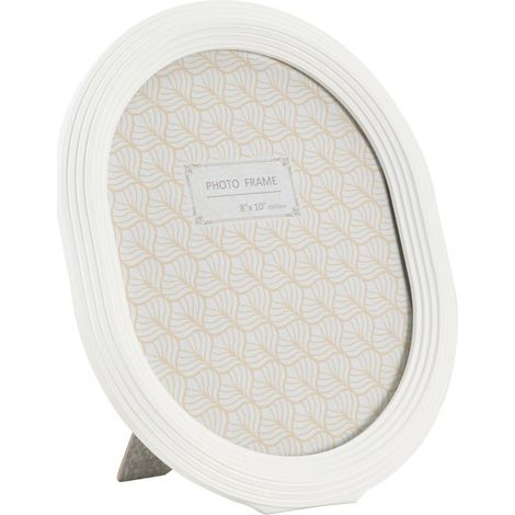 Cadre Photo Déco Linéaire "Ovally" 20x25cm Blanc