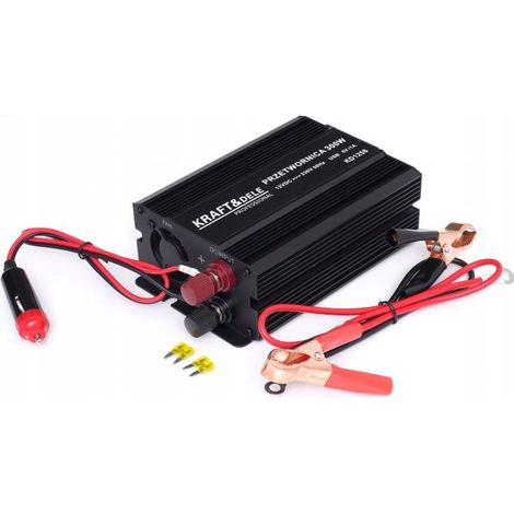 Convertitore di potenza per auto a onda sinusoidale corretta 12V 230V 300W con cavi (1/5)