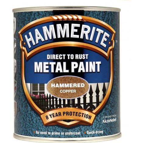 Hammerite Hammered Finish Direct-to-Rust Copper Metal Paint - 750ml (1/5)