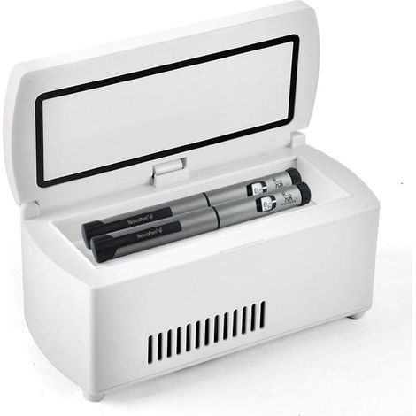 Mini Fridge Insulin Fridge Medicine Box Cooler-with High Definition LCD Screen Rechargeable-Portable Medicine Fridge/Small Medicine Suitcase- (1/5)
