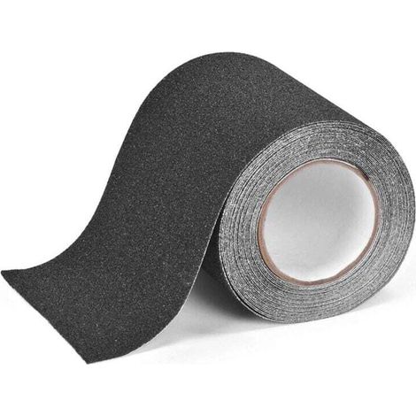 Bande Antidérapante Adhésive pour Escaliers, Friction, Abrasif pour les Sécurité, Escabeau, Intérieur, Extérieur, Haute Traction, 15CM x 5M, Noir (1/4)