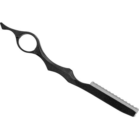 Rasoir à cheveux pour effiler, rasoir de coiffure professionnel, couteau de coupe pour texturiser les cheveux, rasoir de coupe noir (1/5)