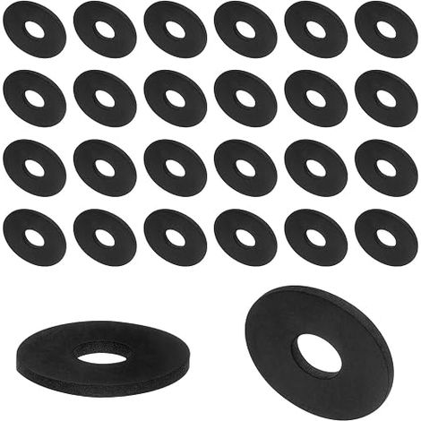 30pcs Rubber Spacers 25mm OD, 8.4mm ID, 2mm Height Round Anti Vibration Rubber Spacer Ring Grommets Thick Rubber Washers for Home Car Accessories (1/5)