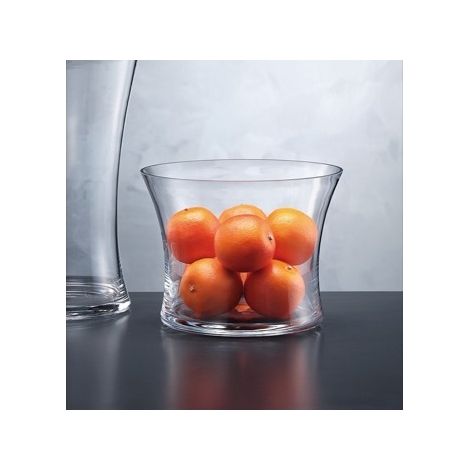 Vaso Decorativo casa in vetro Trasparente alina 26,5 x 20 cm (1/2)