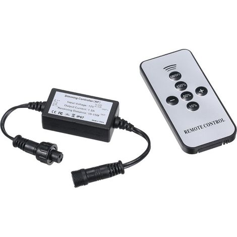 DC12V 15W (max.) Dimmer-/Modulator-Set mit Fernbedienung, IP67 wasserdicht, tragbar, für einstellbare Helligkeit bei Terrassenbeleuchtung. (1/5)
