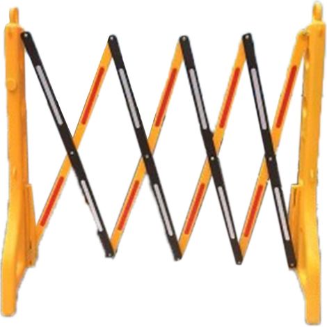 Porte de barrière de sécurité de barrière de circulation en plastique de barrière mobile extensible pour la construction d'isolation de route jaune (1/5)