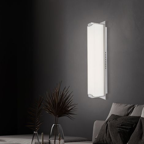 Applique a LED Lampada da parete in vetro cromo 43 cm soggiorno camera da letto sala da pranzo