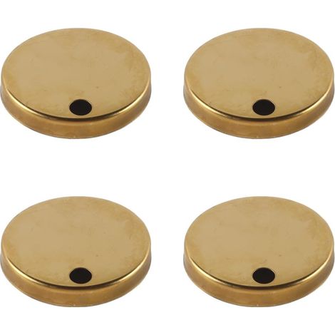 Lot De 4 Caches De Charnière pour Abattant De Toilette, Fixations Décoratives pour Cuvette, Fixations De Charnière, Quincaillerie De Toilette Dorée (1/5)