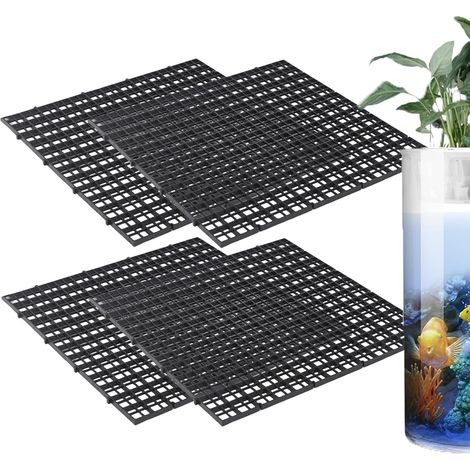 4 Panneau de grille, Couvercle d'aquarium 30x30 cm, Matériau PC, Modulaire, Pour aquarium et terrarium
