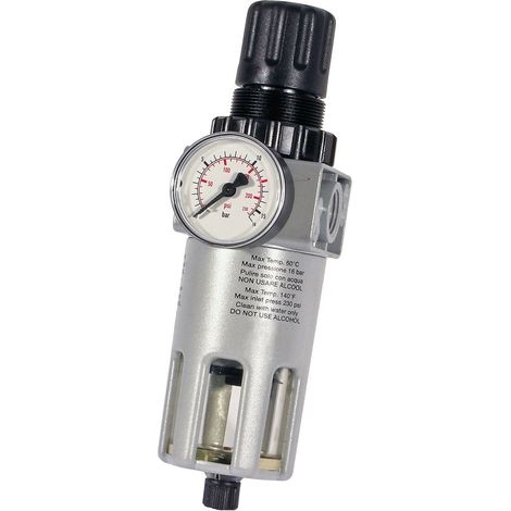 SIP 1/2" Filter Regulator with Gauge - L7 x W15 x H28 cm