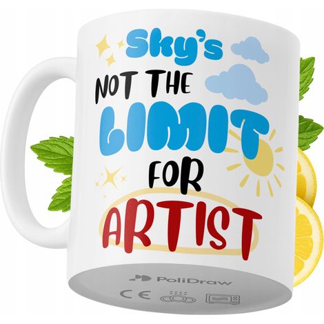 Taza de café/té divertida y humorística para artistas, con diseño gráfico y texto gracioso. Ideal para cumpleaños, santos, días festivos y ocasiones especiales. Perfecta para el hogar, la oficina o el (1/5)