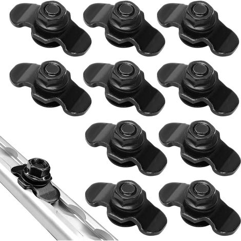 Lot de 10 raccords de vis pour rail d'arrimage, M8x20 Accessoire pour rail 500 daN, ferrure d'extrémité pour rail d'arrimage, raccord de vis unique pour verrouillage de rail (1/5)