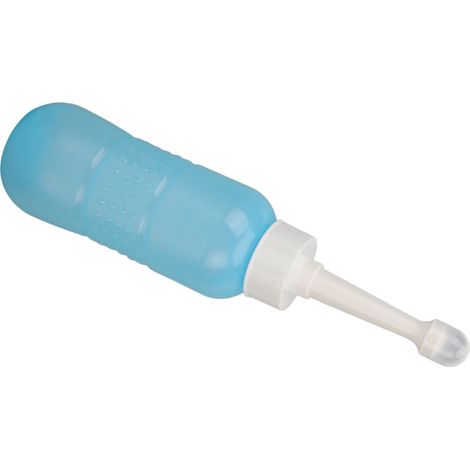 Bidon de Randonnée 450ML pour Hygiène Intime, Bidet Portable avec Sac et Embout, Pratique pour Voyage et Camping (1/5)