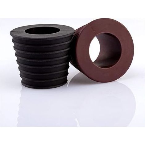 Bouchon conique pour parasol de 1,8 à 2,9 cm, 2 pièces, pour ouverture de table de patio, diamètre du mât de parasol : 38 mm (marron et noir) (1/5)