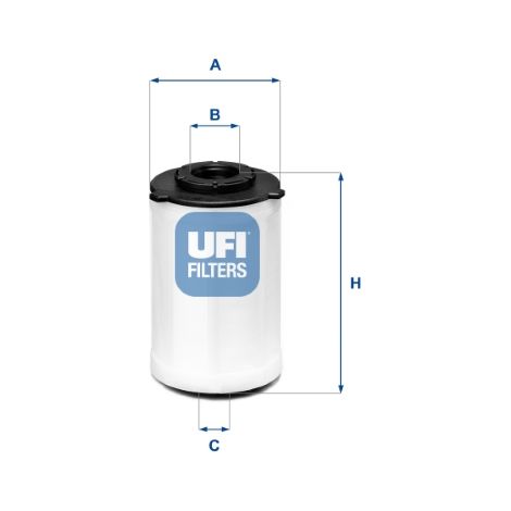 UFI 26.H2O.03 Elemento filtrante de combustible UFI