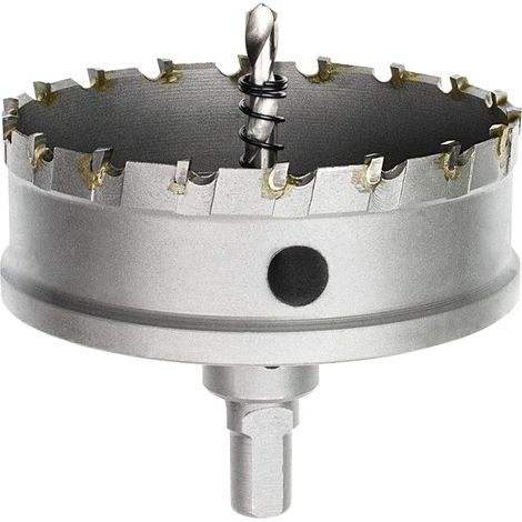 Foret de Scie Cloche en Métal, Coupeur de Trou de Dents en Carbure de Tungstène pour Tôle D'acier Inoxydable, Métal, Alliage, Fer, Bois (95mm) (1/5)