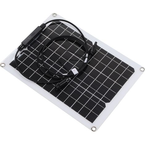 Flexibles monokristallines Solarmodul, 15 W, 12 V, tragbar, zum Laden von Akkus, für Camping, Zuhause und Wohnmobil (1/5)