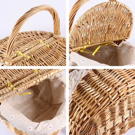 Panier en rotin tressé pour fruits pour légumes pour pain (1/3)
