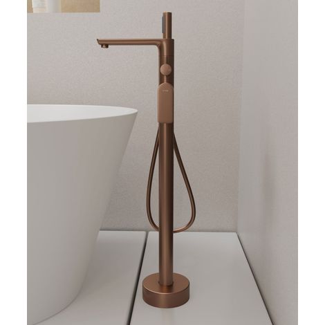 Grifería para bañera exenta Oro rosa cepillado - Nunki (1/5)