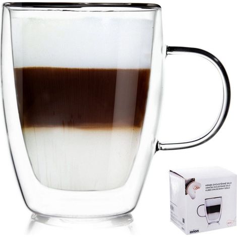 Vaso térmico de doble pared para café con leche doble de 300 ml. (1/3)