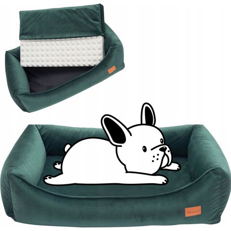 Divano letto ortopedico per cani di piccola taglia, 70x55x18 cm, Ucraina, VERDE (1/5)