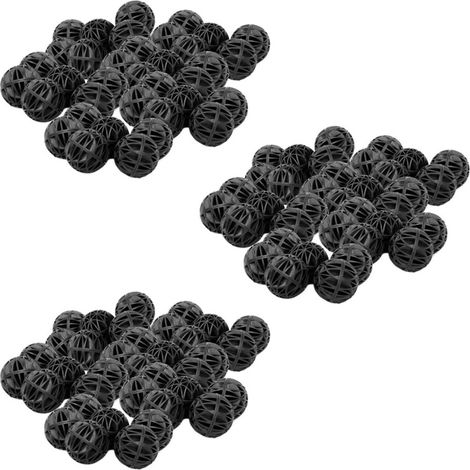 300 pezzi di sfere biologiche da 16 mm per acquario, filtro a cartuccia umido/secco, colore nero