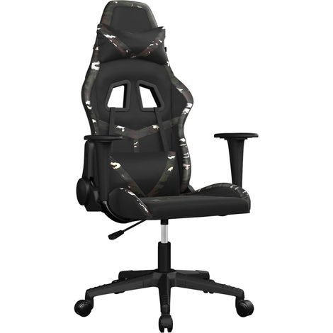 Maison Exclusive - Sedia da Gaming Nero e Mimetico in Similpelle